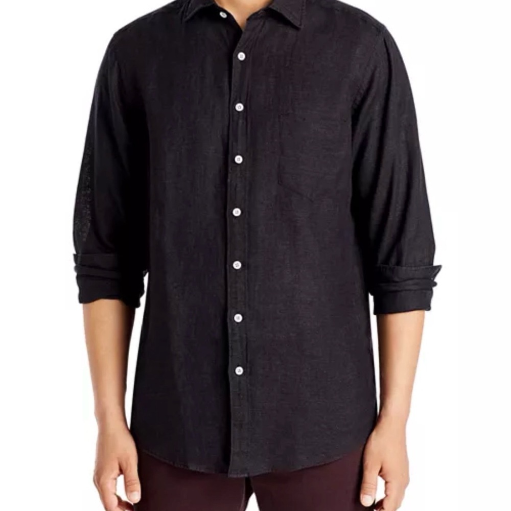 Rodd & Gunn Men's Black Seaford Linen Button-Up Shirt